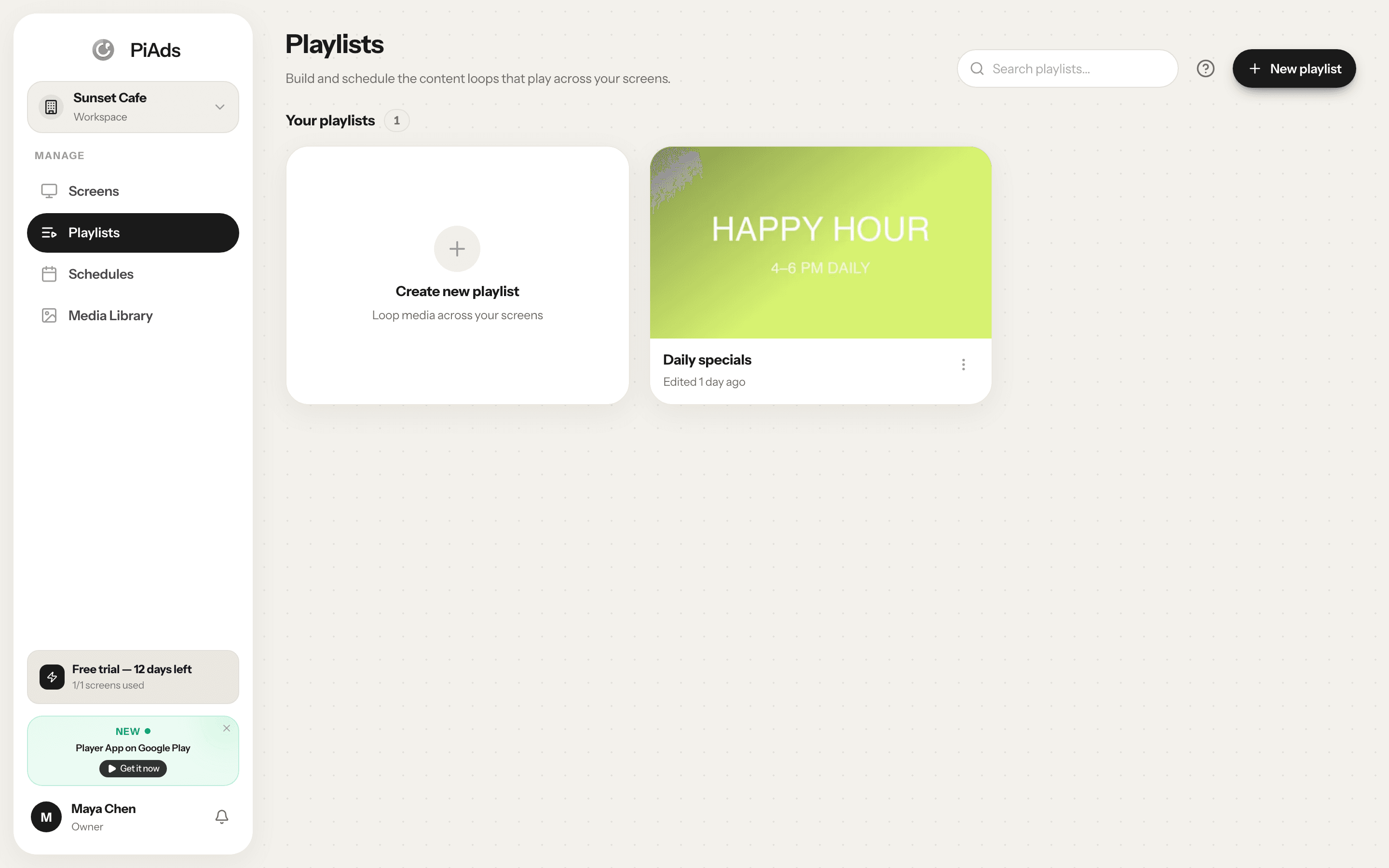 Membership Promo Rotator — PiAds dashboard